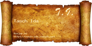 Tasch Ida névjegykártya